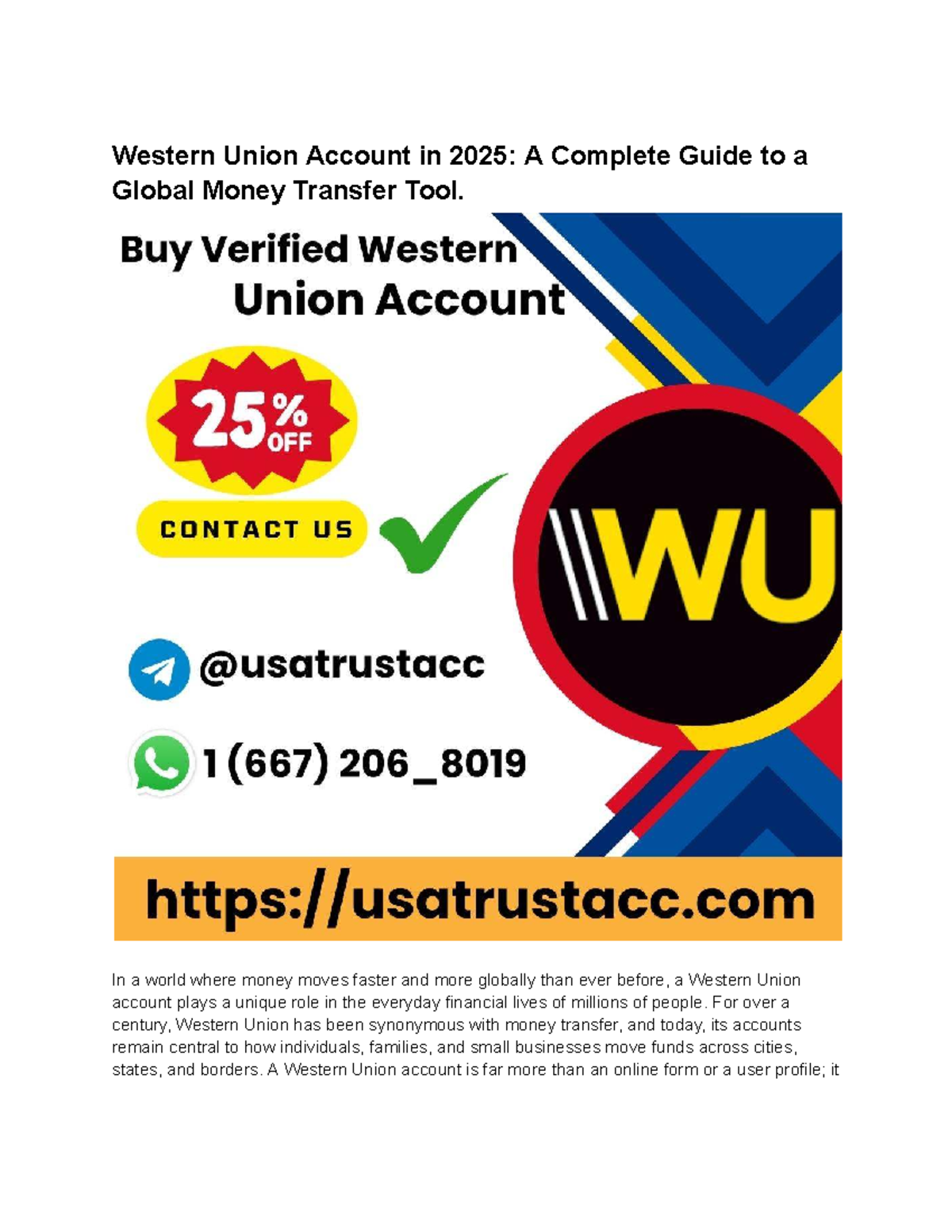 Western Union Account Lschen