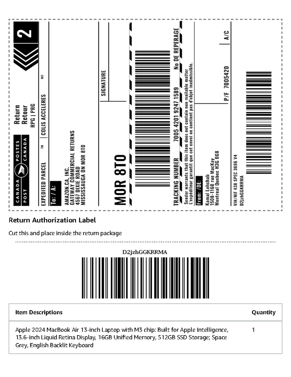 M3 - hahsuzyzgsgagagagafwcsiskwbwh - B.Tech - Return Authorization ...