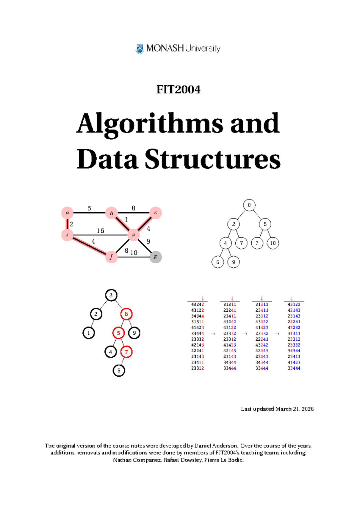 FIT2004 Algorithms and Data Structures Course Notes (Updated March 2026 ...
