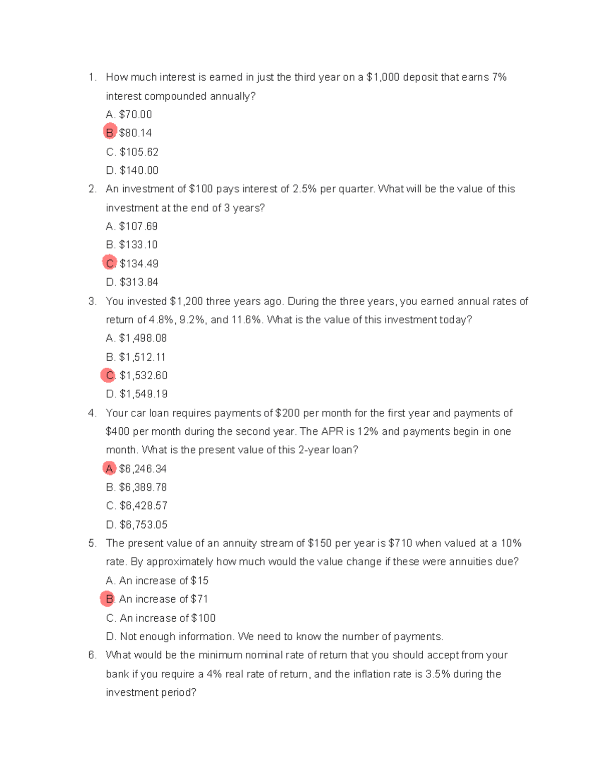 Financial Concepts Review - Quiz 1 (Course Code: 4) - Studocu