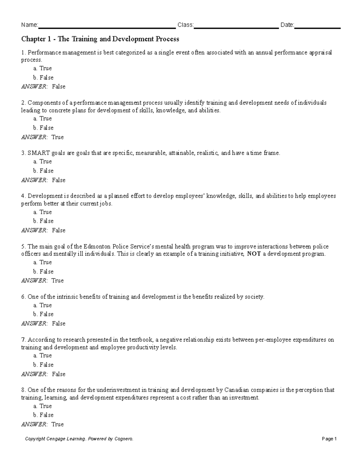 Chapter 1: Overview of the Training & Development Process in ...