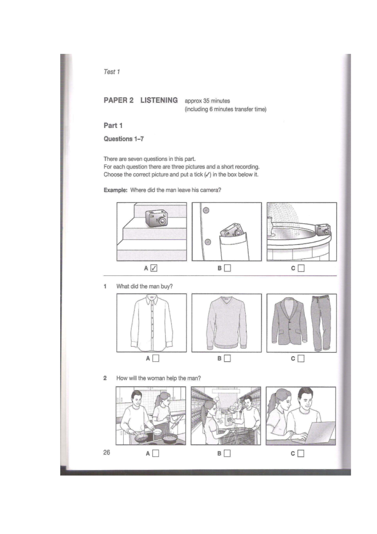 PET 8 - Test 1 Listening Practice Questions and Answers - Studocu