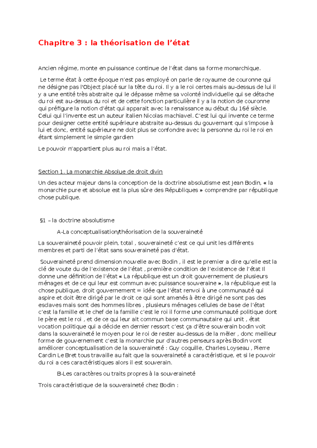 Chapitre 3 : La Théorisation de l'État S2 et L'Absolutisme Monarquique ...