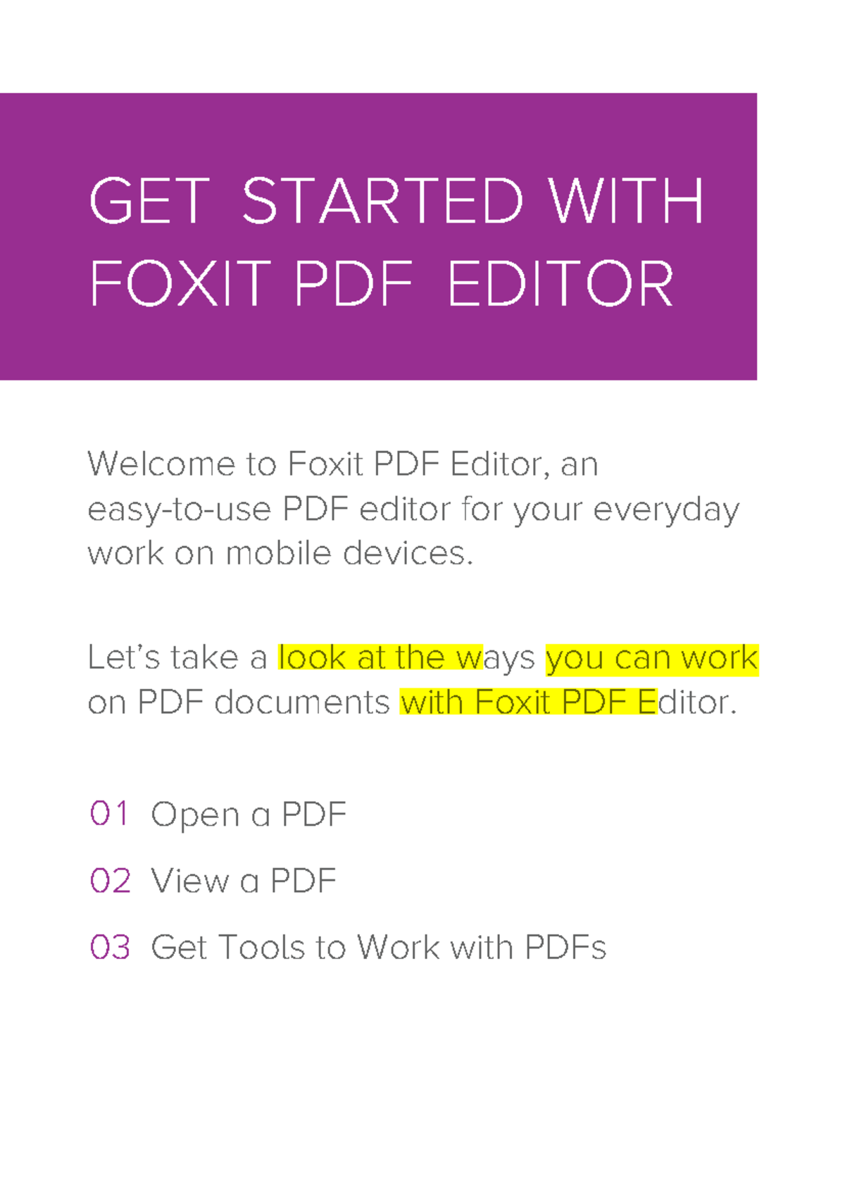 Getting Started with Foxit PDF Editor: A User Guide - Studocu
