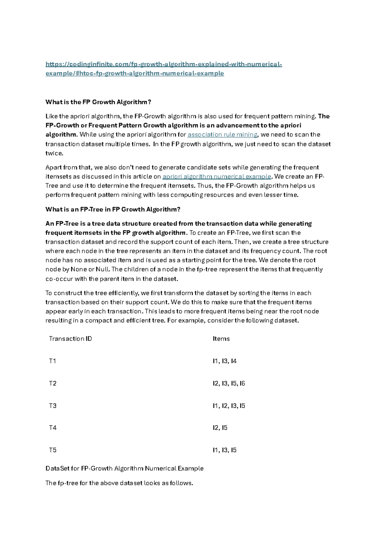 FP growth - Frequency Pattern - codinginfinite/fp-growth-algorithm ...