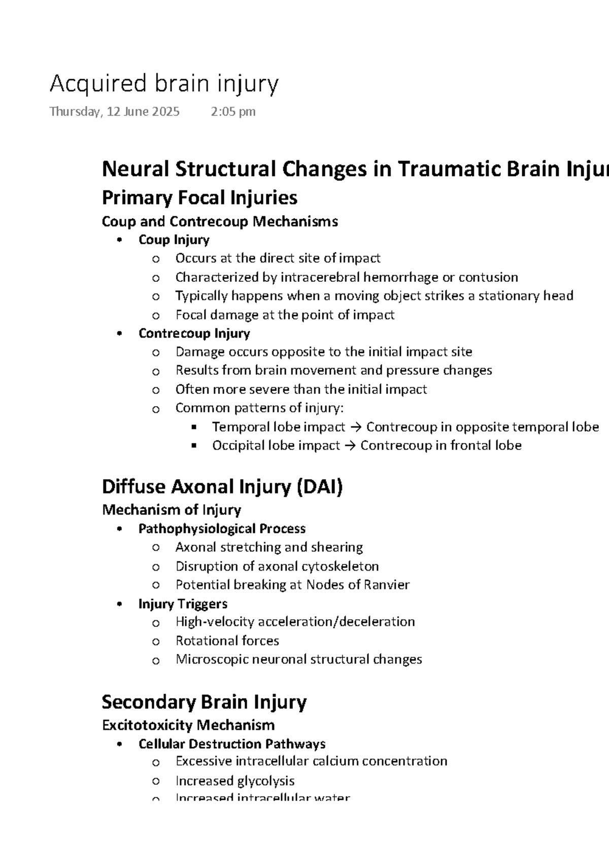 Acquired Brain Injury (ABI) Notes: Neural Changes & Rehabilitation ...