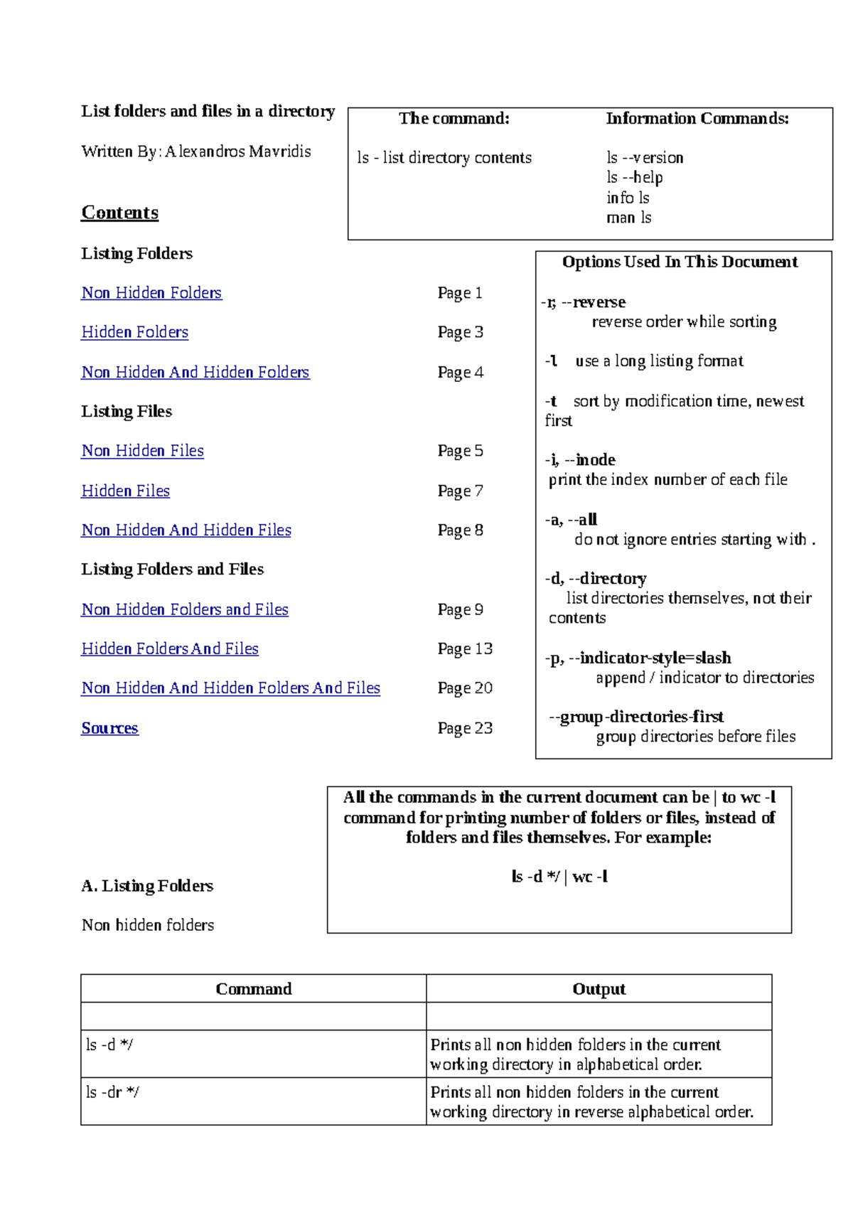 023 13-Listing Files and Directories with Command Outputs - Studocu