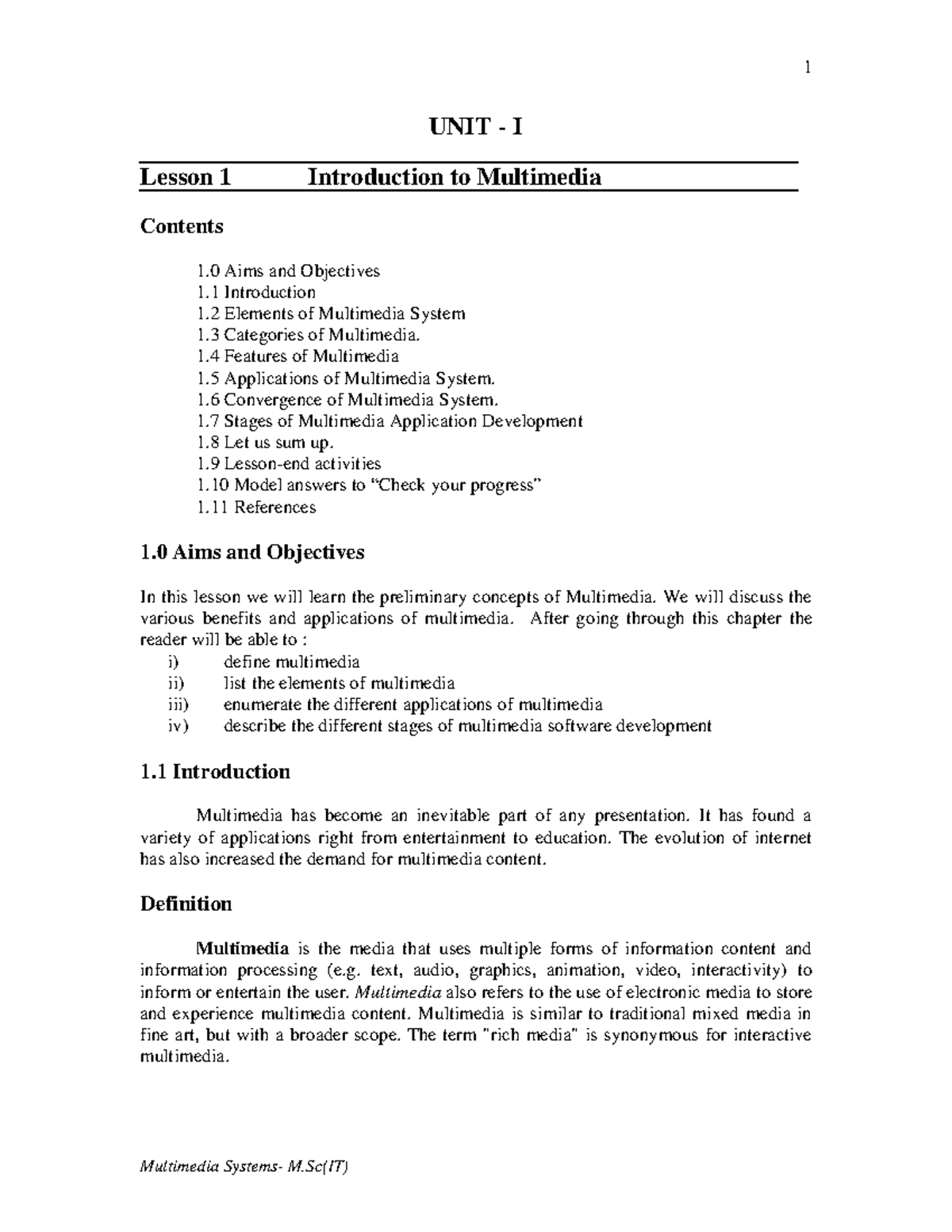 Multimedia Fundamentals: Introduction for CS101 Lesson 1 - Studocu