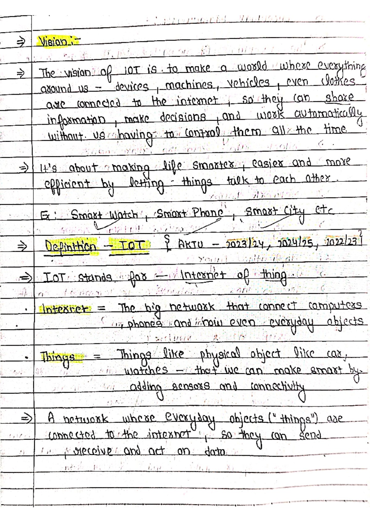 IOT AKTU 2 All Unit Notes: Understanding Internet of Things Concepts ...