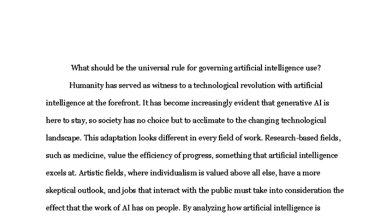 AI Policy and Ethics: Universal Guidelines for AI Use - Studocu