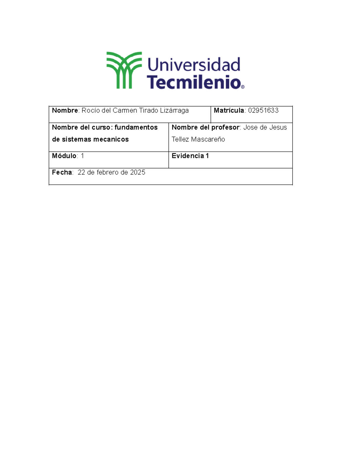 Evidencia 1 Análisis De Fuerzas En Sistemas Mecánicos Fundamentos
