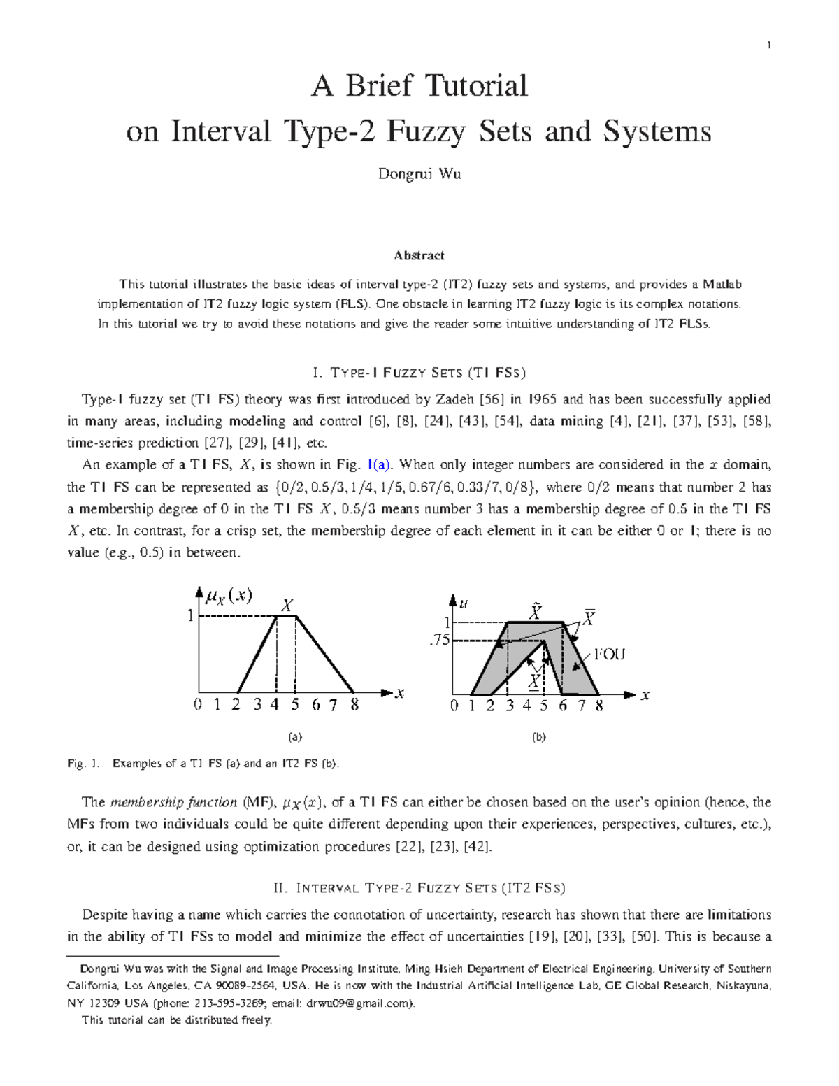 A Brief Tutorial on IT2 Fuzzy Sets and Systems - Studocu