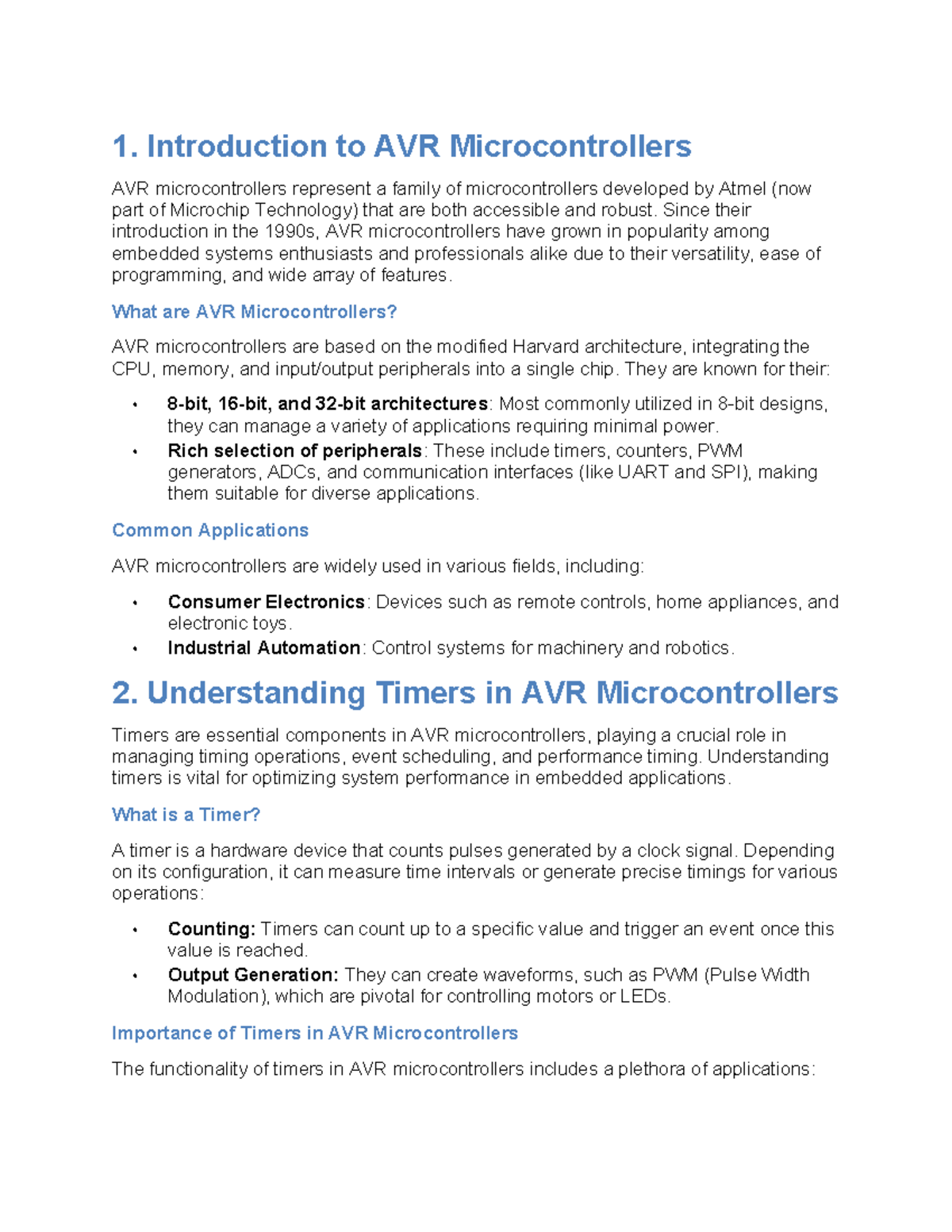 Understanding Timers in AVR Microcontrollers: Key Concepts ...