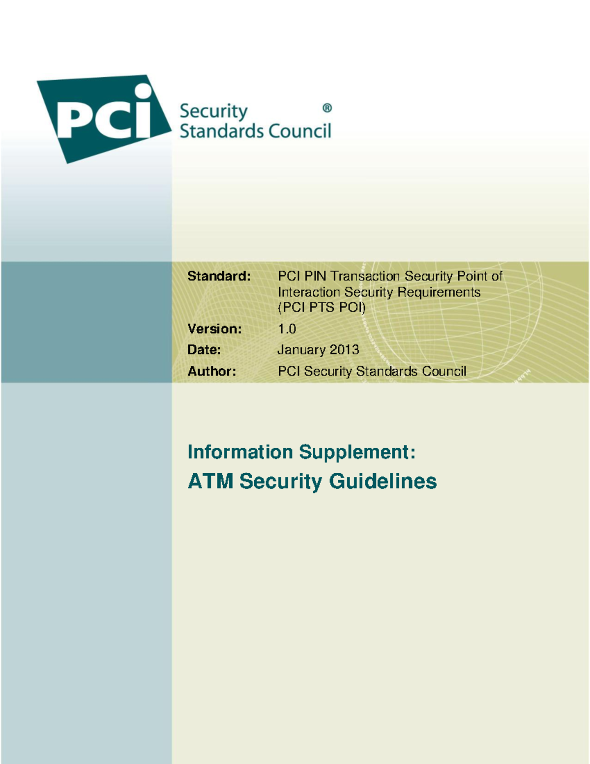 PCI PTS ATM Security Guidelines: Best Practices & Requirements - Studocu