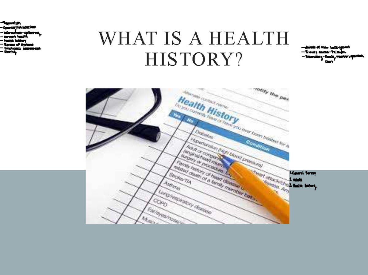 Health History Process and Communication Techniques - NURS312 Spring ...