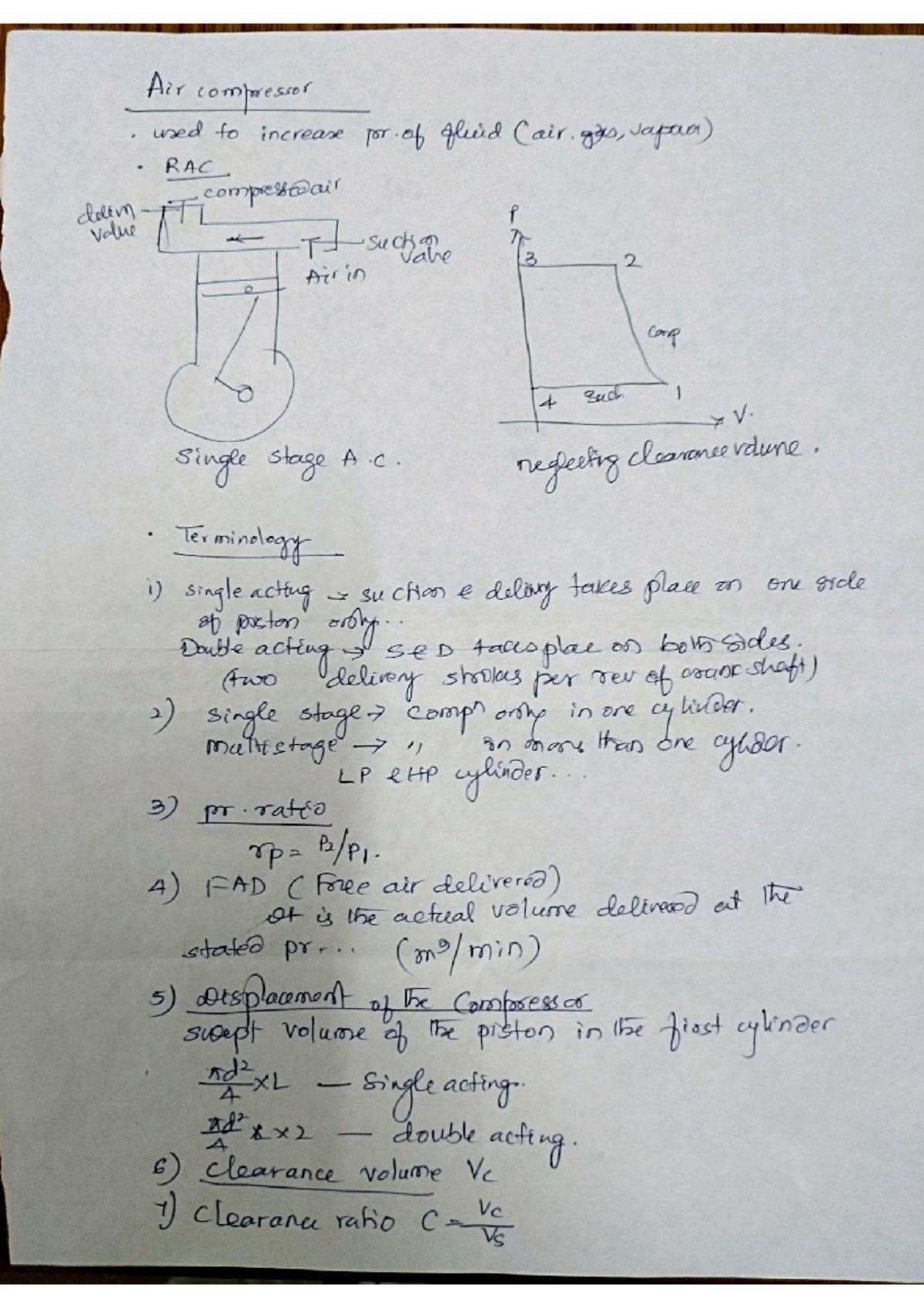 Module 5: Air Compressor Notes - Understanding Efficiency & Work Done ...