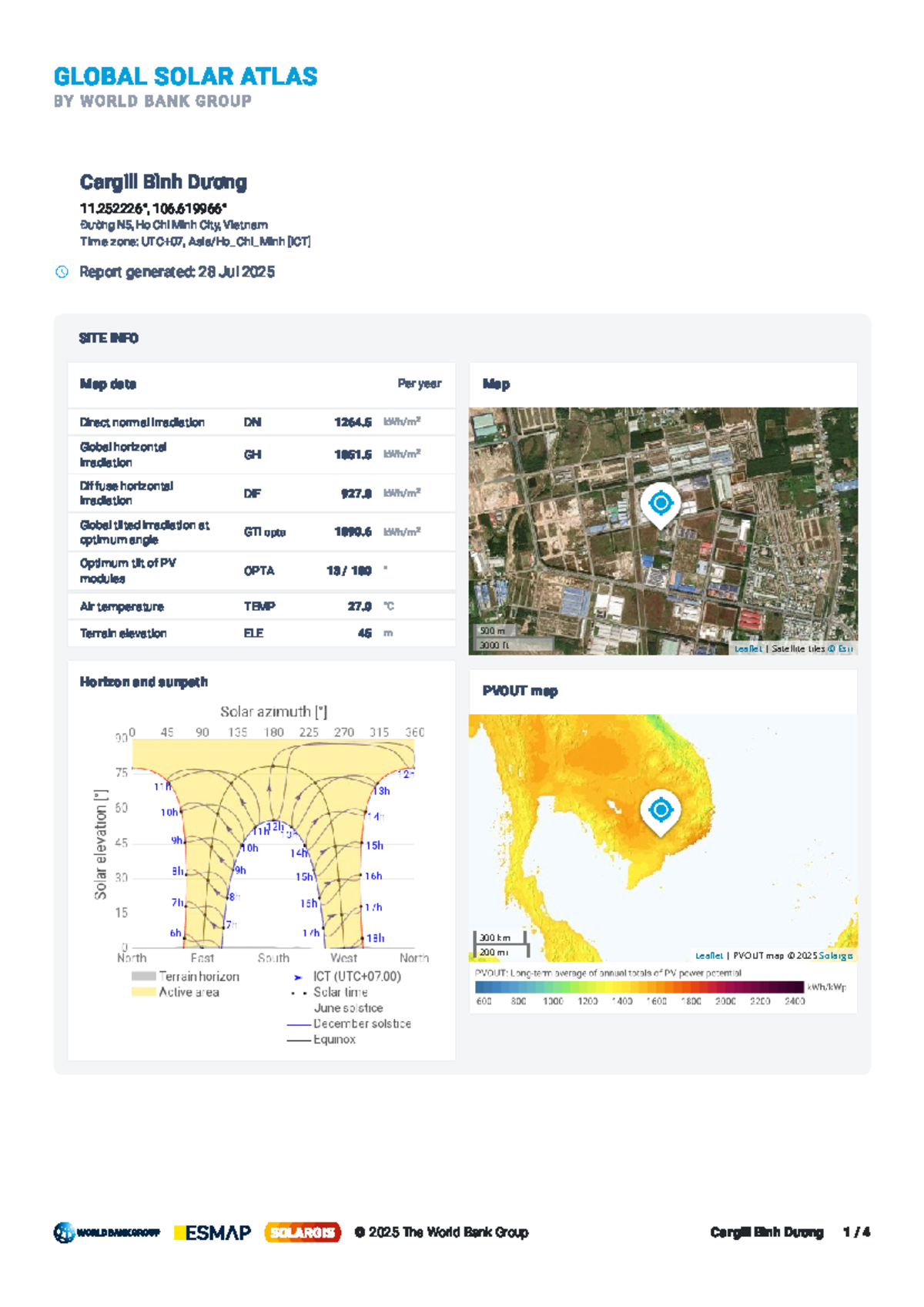 GSA Report: Solar Resource Assessment for Cargill Bình Dương 2025 - Studocu