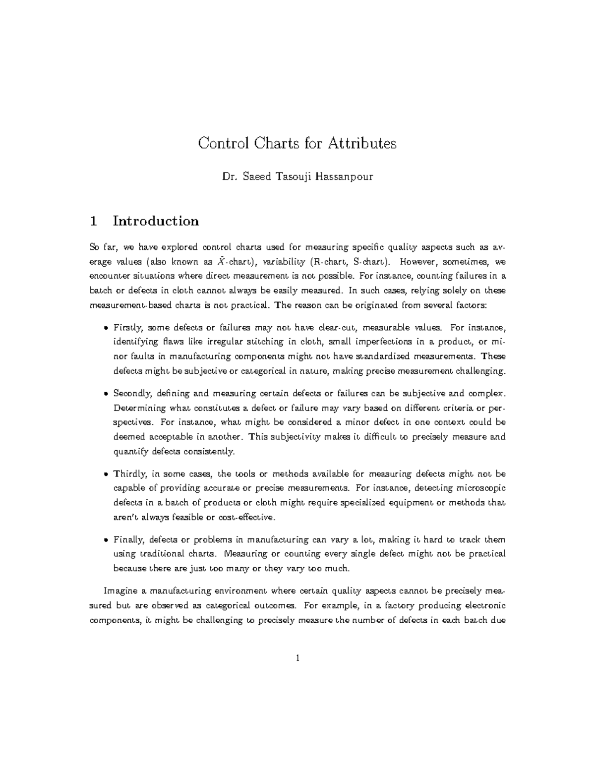 Control Charts - Attributes (Update 2) - Control Charts for Attributes ...