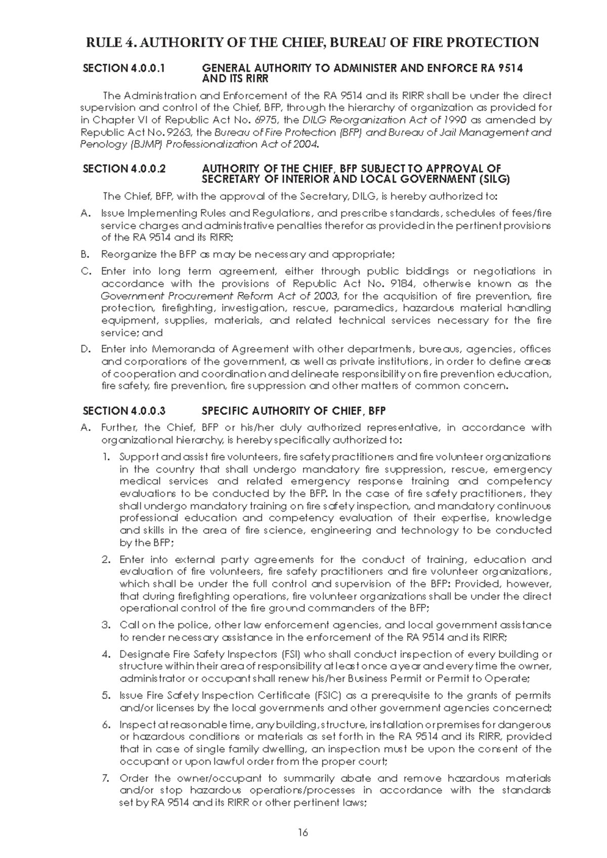 RA 9514: Revised Implementing Rules & Regulations of the Fire Code ...