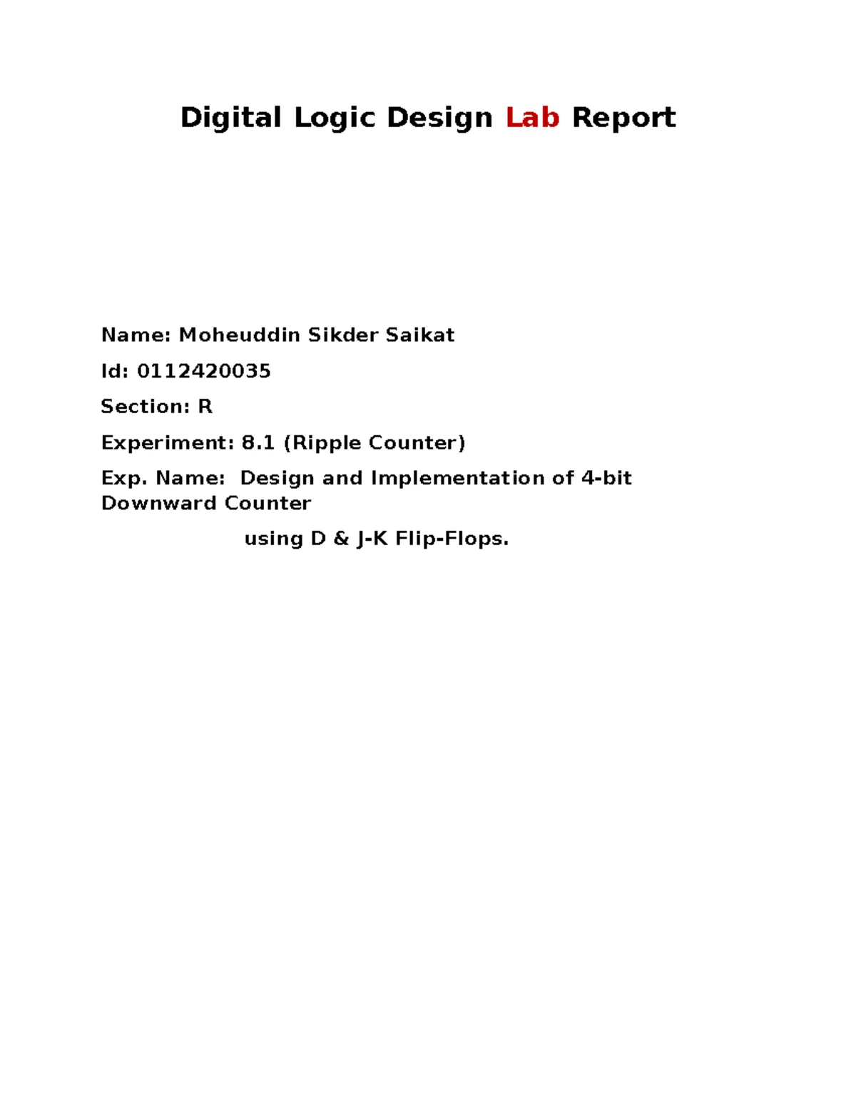 Digital Logic Design - Midterm CSE 1325 - Spring 2024 Exam Review - Studocu