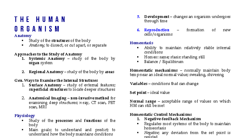 Anatomy and Physiology Study Guide (Course Code: ANP 101) - Studocu