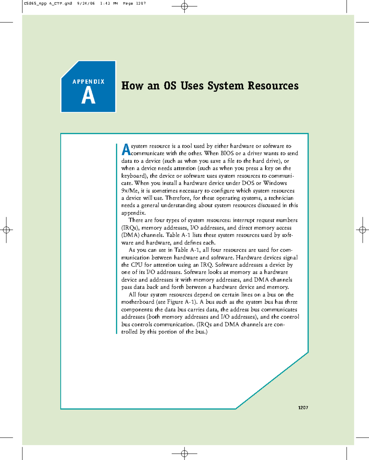 C5865_How an OS Uses System Resources - Appendix A - Studocu