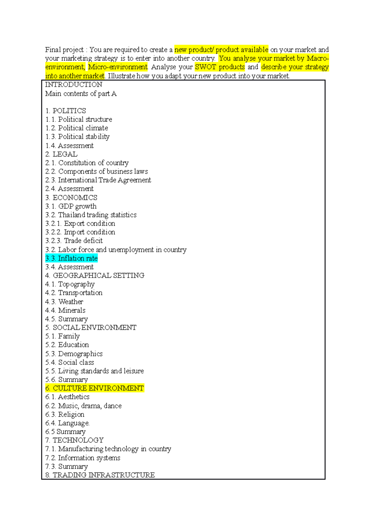 Guide for Final report - Final project : You are required to create a ...