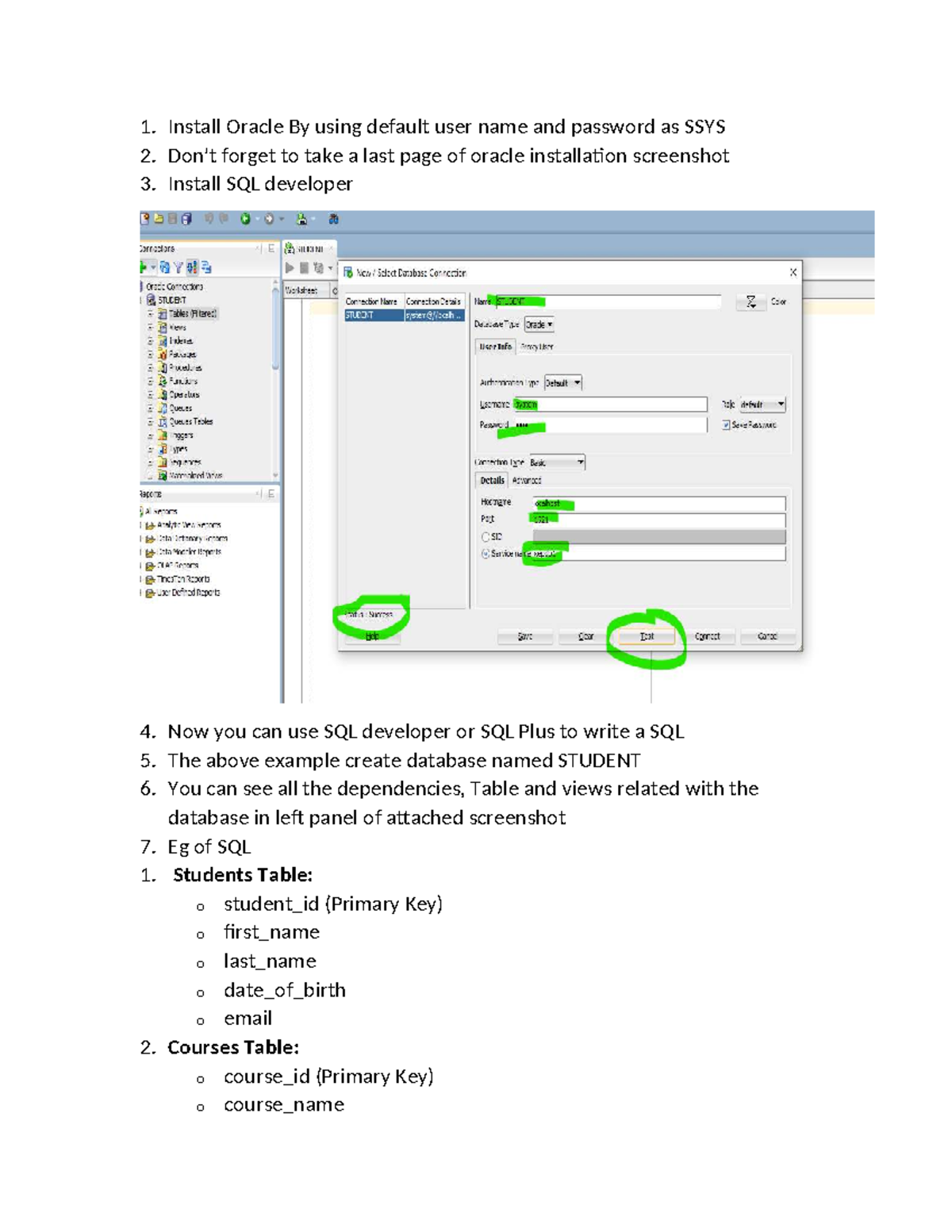 Lab 1 to 4 - Oracle SQL Installation and Database Management Guide ...