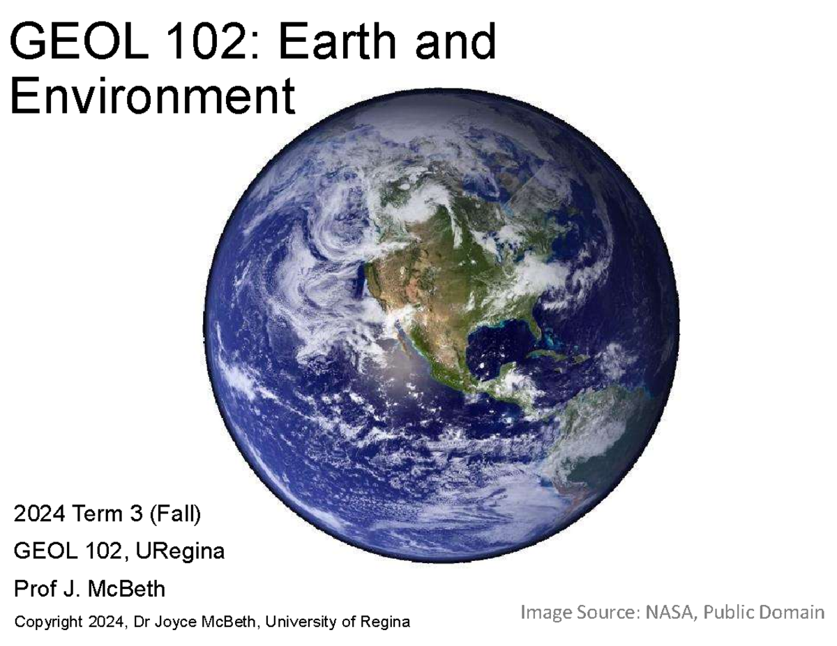 GEOL 102 Final Exam Study Guide - Fall 2024 Insights and Tips - Studocu