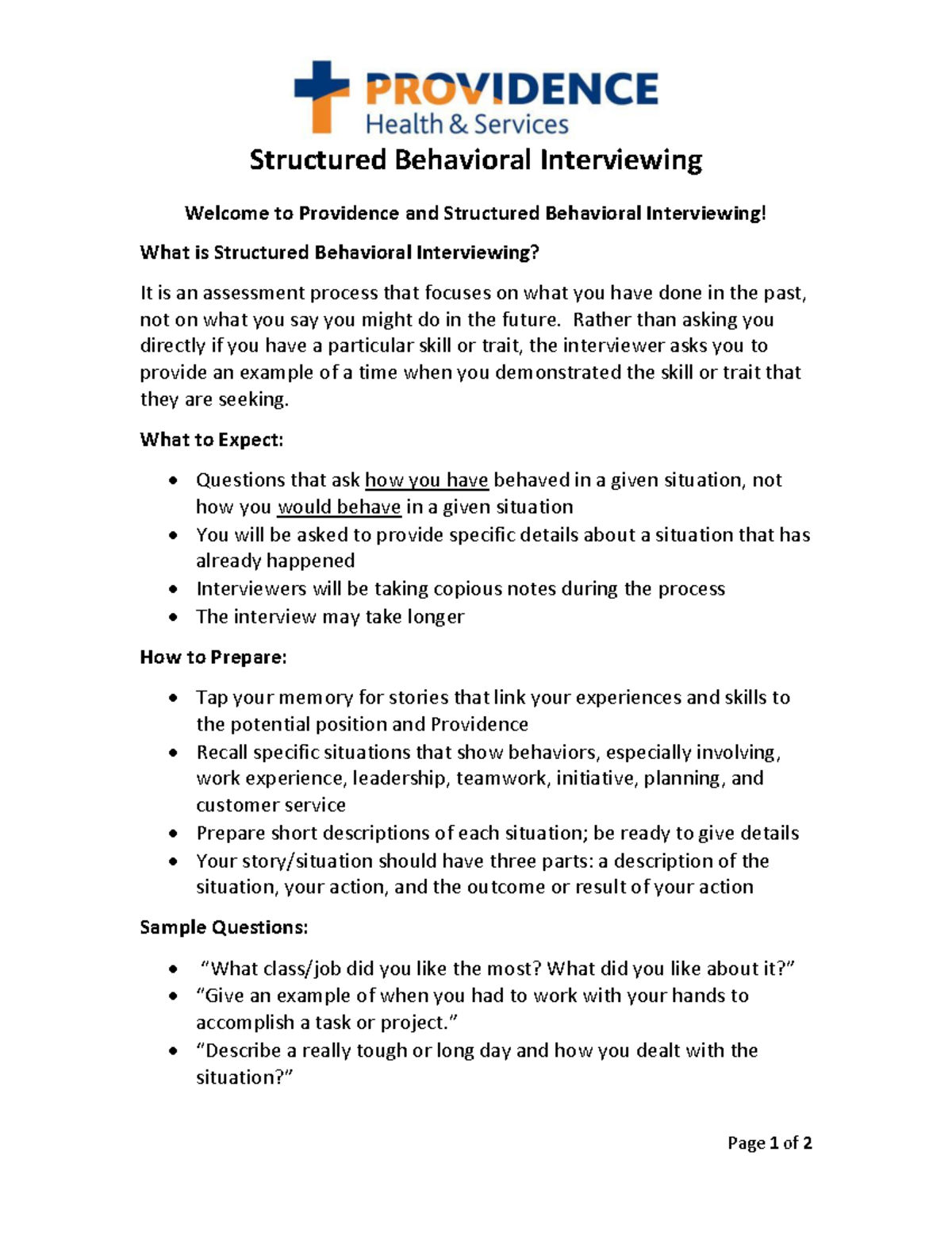 1665550743679-Structured Behavioral Interviewing Guide at Providence ...