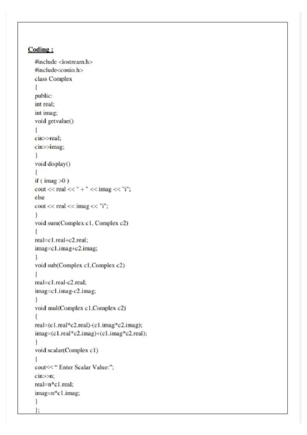 C++ Full Program: Classes for Complex, Point, Time, and Matrix - Studocu