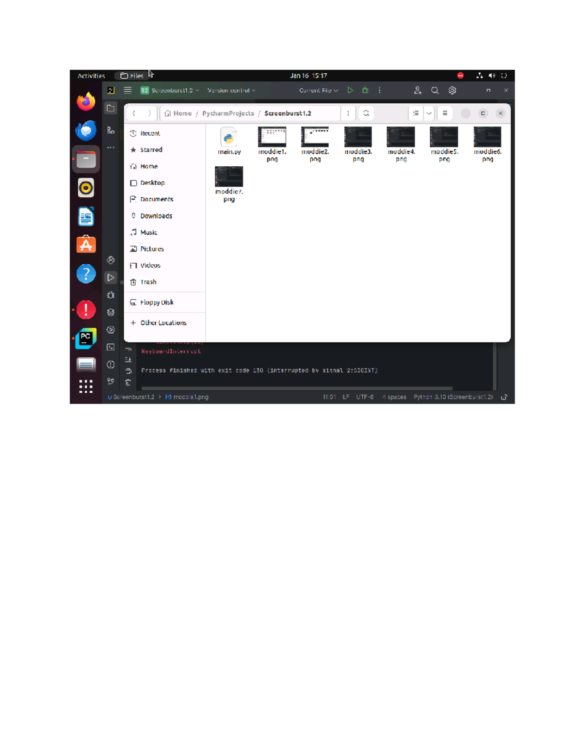 Screenburst V 1 - hom - Activities Files Jan 16 15:17 S2 Screenburst1 ...