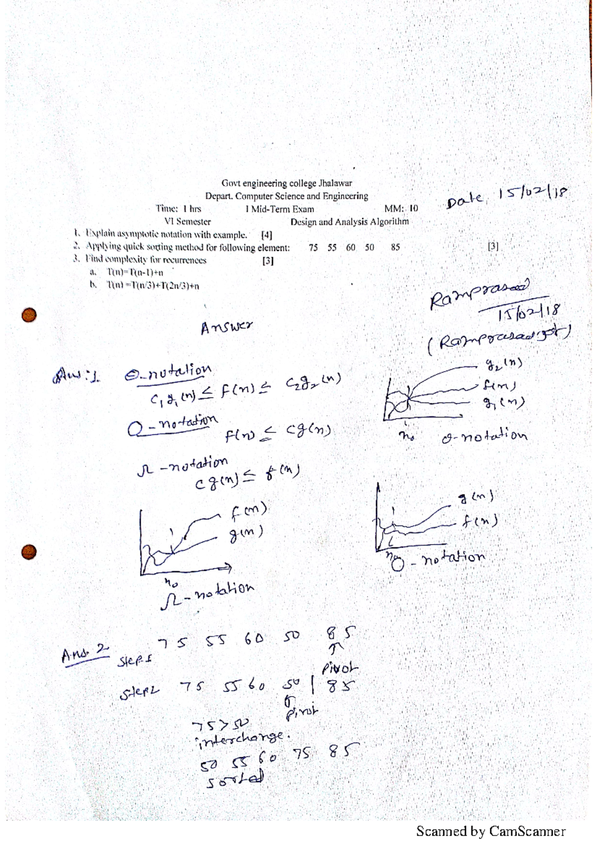 Daa Internal Notes - Comprehensive Study Material - Studocu