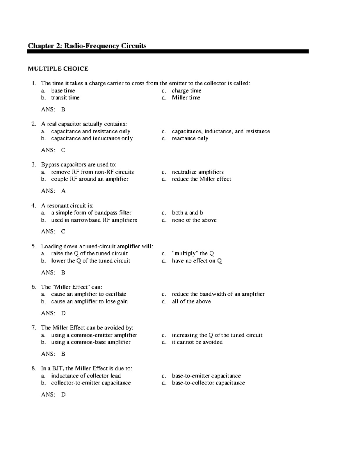 Blake CH02 - ECE Lecture Notes on RF Circuits and Theory - Studocu