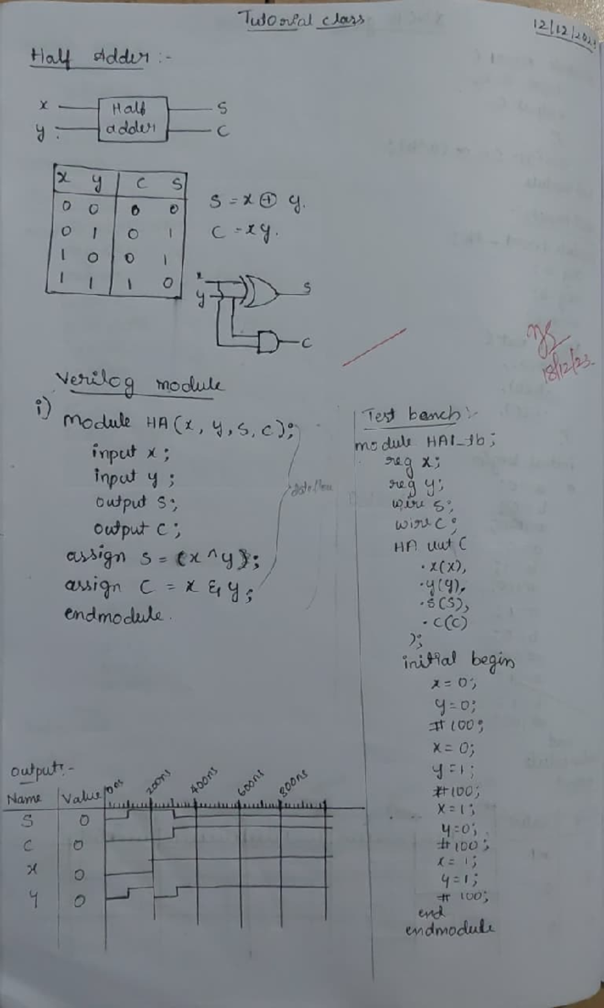 Verilog Module Design Notes for CS Course - Studocu