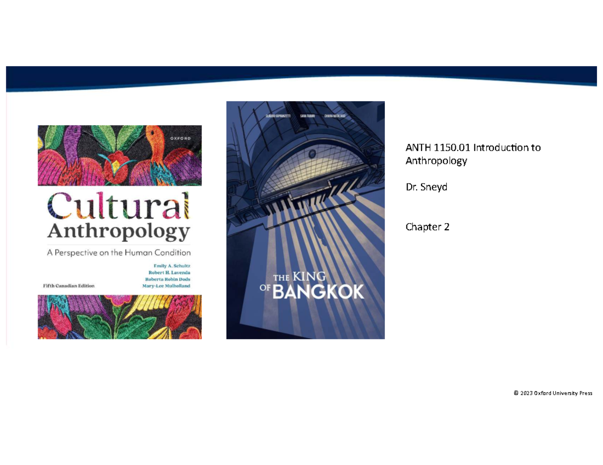 ANTH 1150.01 Chapter 2: Understanding Anthropology and Culture - Studocu