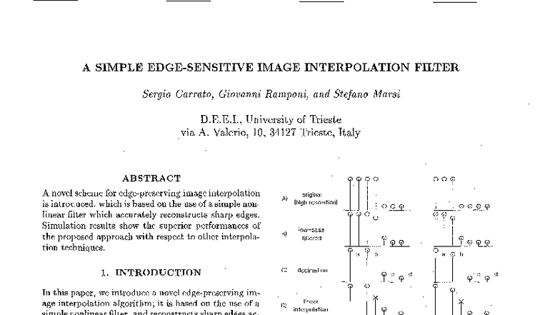ICIP96: Novel Nonlinear Image Interpolation Method - Studocu