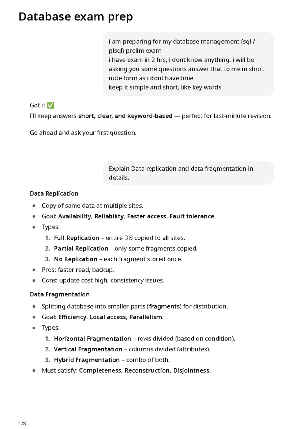DB Prelim Exam Prep: SQL & PL/SQL Concepts for PICT - Studocu