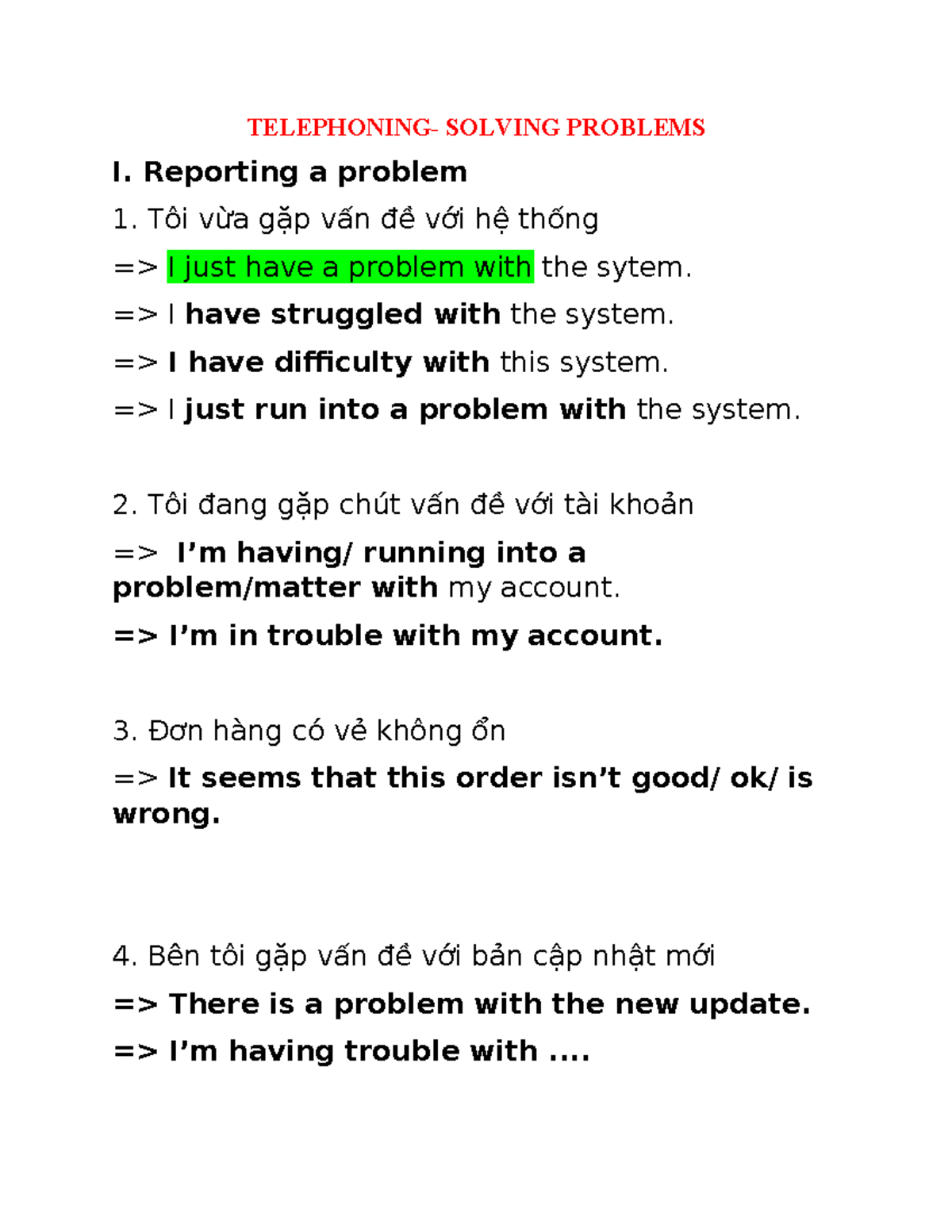 Telephoning - Solving Problems: A Guide to Effective Communication ...