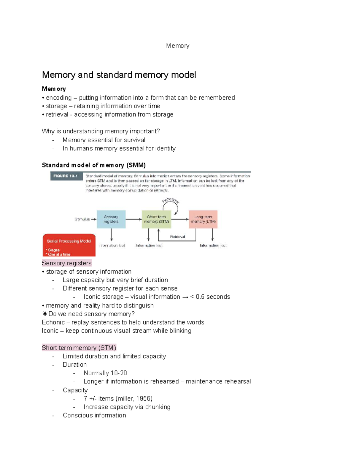 Psych 100 - Understanding Memory: Encoding, Storage, and Retrieval ...