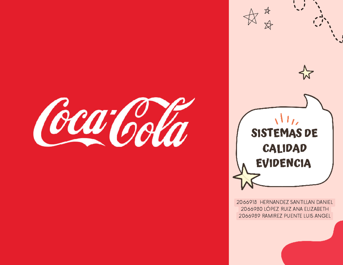 Normas ISO - Norma ISO aplicada en coca cola - SISTEMAS DE CALIDAD