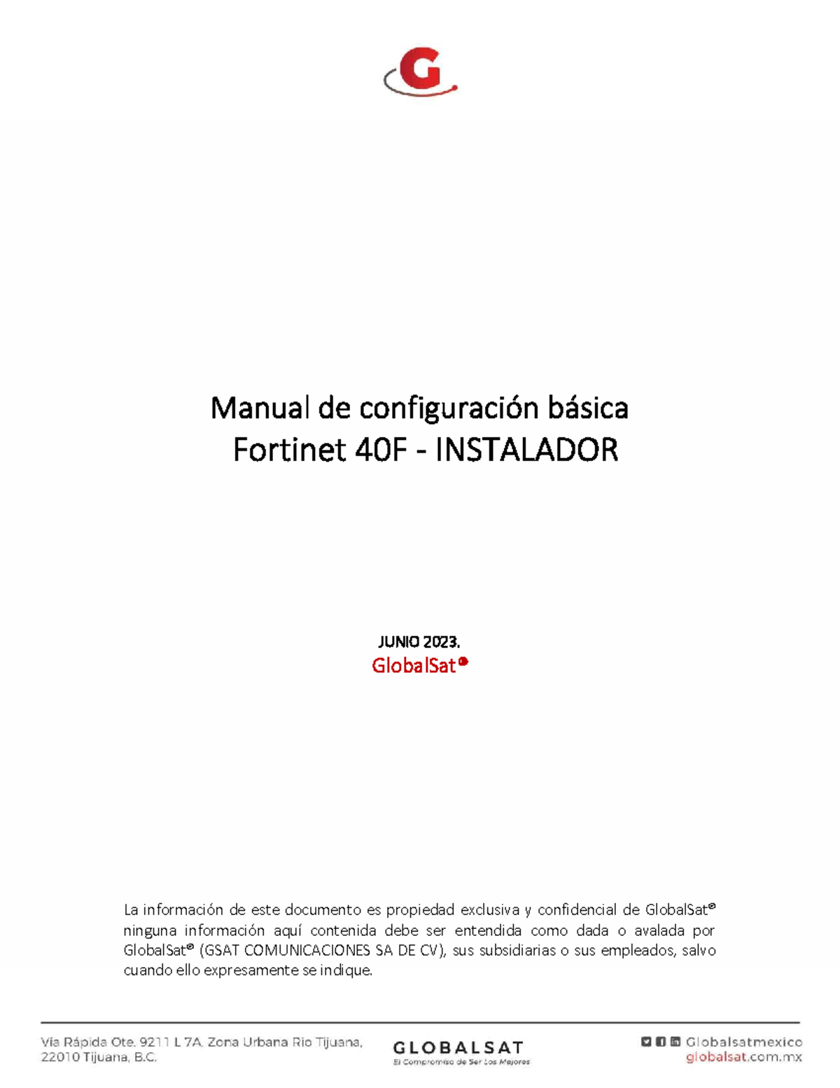 Manual de Configuración Fortinet 40F - Instalador JUN 2023 - Studocu
