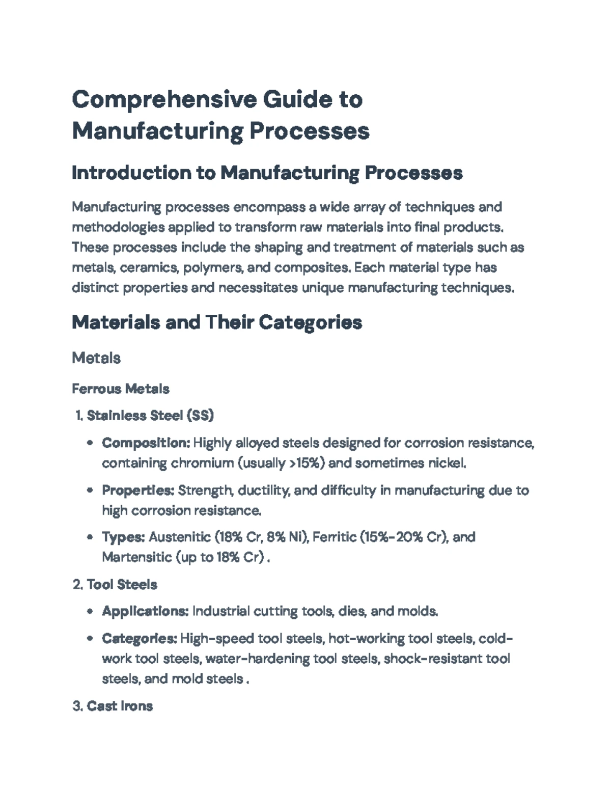 ENG101: Overview of Material Properties & Manufacturing Processes - Studocu