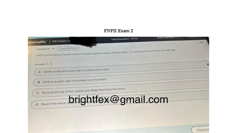 poponchu様　確認ページ FNPII Exam 2: Tzanck Test for Herpes Simplex Evaluation - Studocu