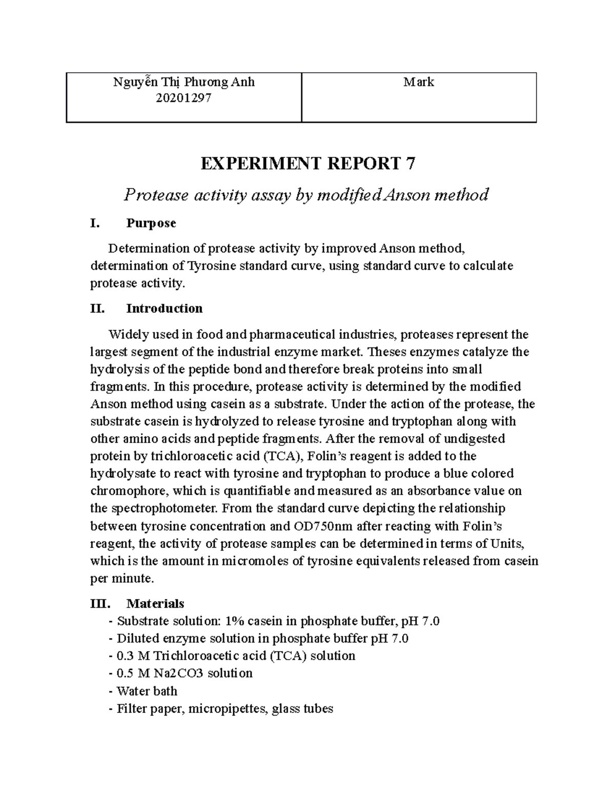 Experiment Report 7 - Problems for Chapter 1 - Chuyên ngành - Nguyễn ...