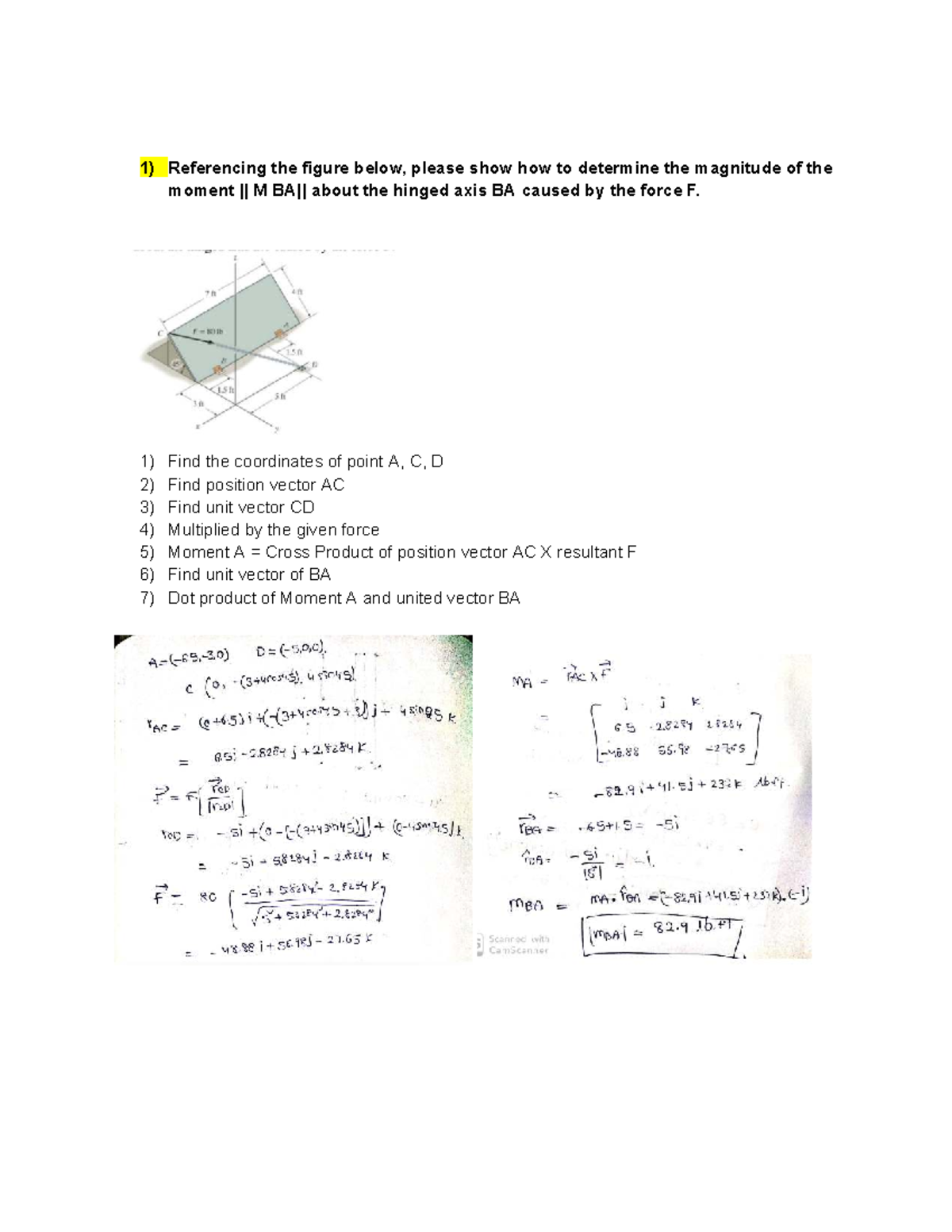 Theory Questions on Distributed Loads and Moments (ENG 101 ...