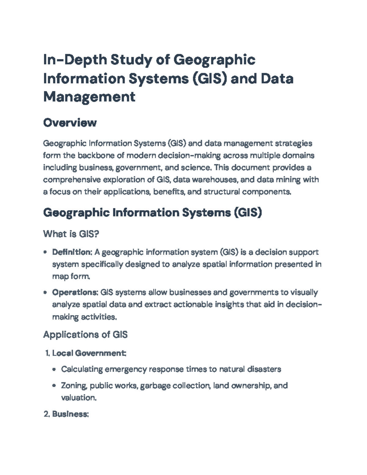 In-Depth GIS and Data Management Analysis for Effective Decision-Making ...