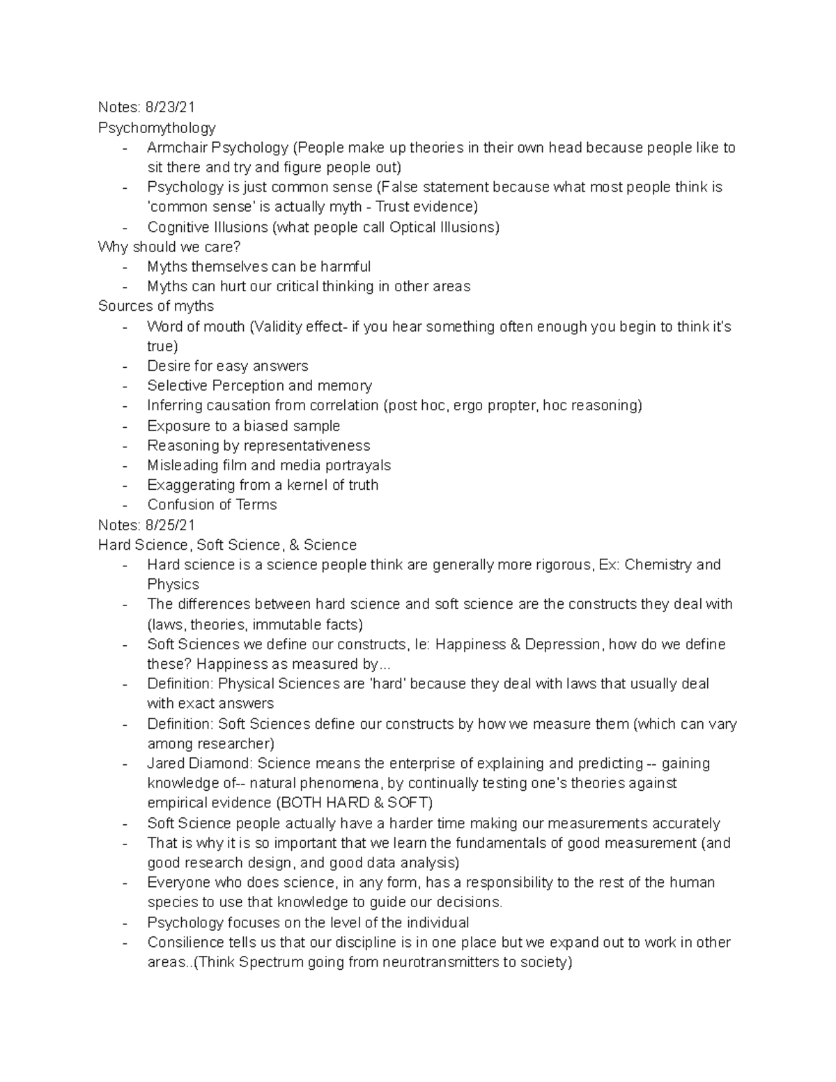PSY 101: Comprehensive Psychology Notes and Key Exam Insights - Studocu