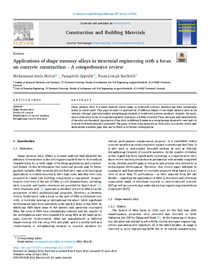 Shape Memory Alloys in Civil Engineering: Advances and Applications ...