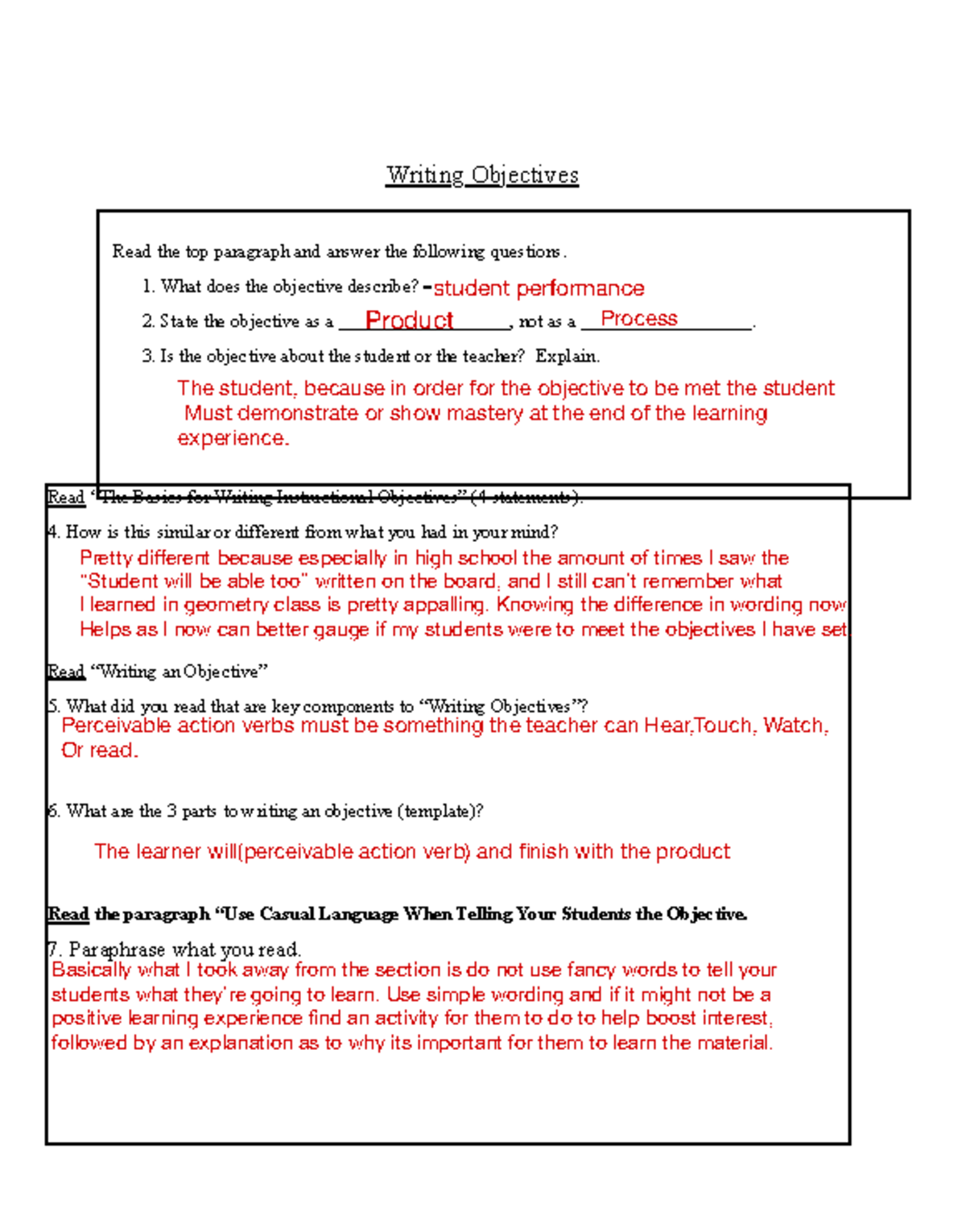 Objective Writing Guide: Key Components and Strategies - Studocu
